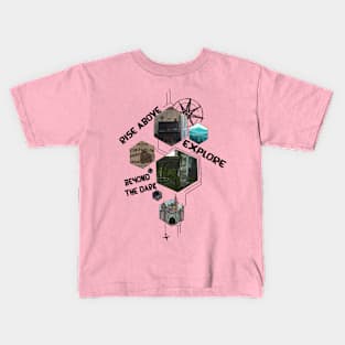 Rise above, explore and go beyond the dark Kids T-Shirt